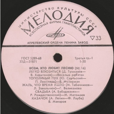 Советская (Российская) Эстрада - Сборник - Магомаев,Лещенко,Кристалинская