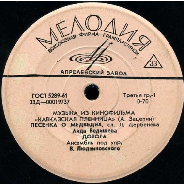 Soundtrack - Музыка Из К-ф «Кавказская Пленница»