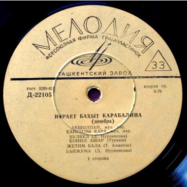 Казахстанские Исполнители - Играет Бахыт Карабалина(домбра)