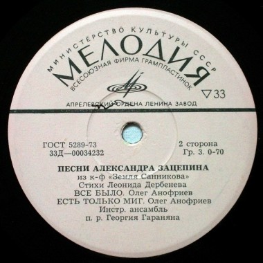 Советская (Российская) Эстрада - Soundtrack - Земля Санникова , Тайник у Красных Камней