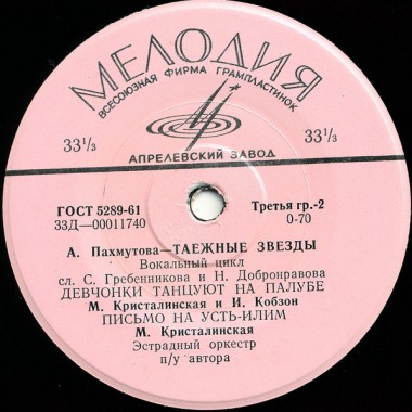 Советская (Российская) Эстрада - Пахмутова - Таежные Звезды(Кристалинская,Кобзон)